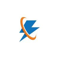 Lightning, electric power vector logo design element. Energy and thunder