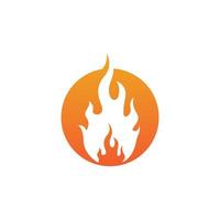 Fire flame Logo Template vector icon Oil, gas and energy log