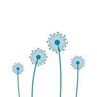 Illustration of concept dandelion. Vector