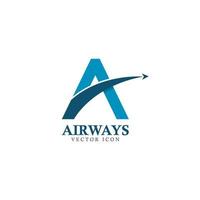 A Letter Logo, Airways Business Template Vector icon illustration