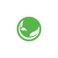 Tree leaf vector logo design, eco-friendly