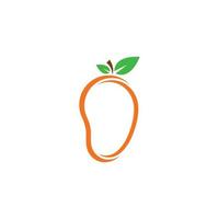 Mango in flat style. Mango vector logo