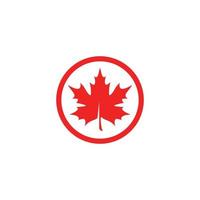 Maple leaf logo template vector icon illustration