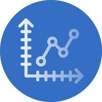 Line Graph Vector Icon Design