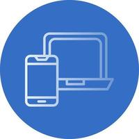 Mobile To Laptop Vector Icon Design