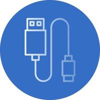 diseño de icono de vector de cable de datos