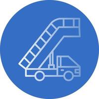 Airplane Stairs Vector Icon Design