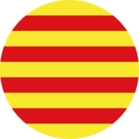 Catalogne drapeau bouton sur blanc Contexte png