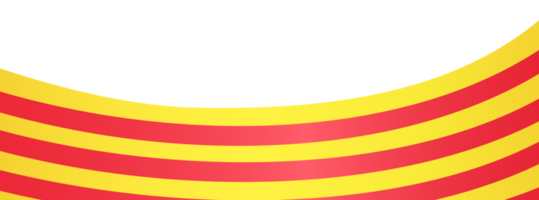 Katalonien Flagge Welle isoliert auf png oder transparent Hintergrund