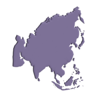 asiático región 3d png