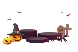 3d tolkning läskigt halloween png