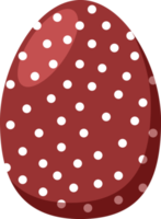 Brown Easter Egg with Polka Dots png