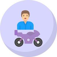 Motorcyclist Vector Icon Design