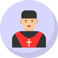 Priest Vector Icon Design