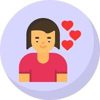 Girlfriend Vector Icon Design