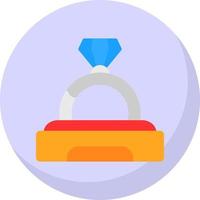 Engagement Ring Vector Icon Design