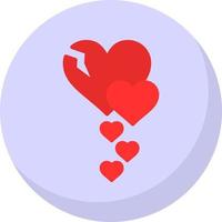 diseño de icono de vector de corazón roto