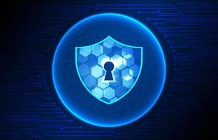 Modern Cybersecurity Technology Background with lock vector