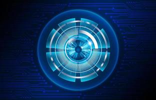 Modern Cybersecurity Technology Background with eyes vector