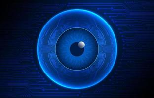 Modern Cybersecurity Technology Background with eyes vector