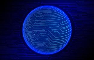 Modern Cybersecurity Technology Background with world globe vector