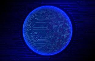 Modern Cybersecurity Technology Background with world globe vector