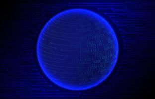 Modern Cybersecurity Technology Background with world globe vector