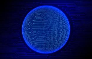 Modern Cybersecurity Technology Background with world globe vector