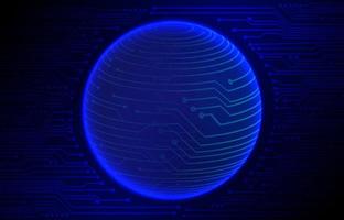 Modern Cybersecurity Technology Background with world globe vector