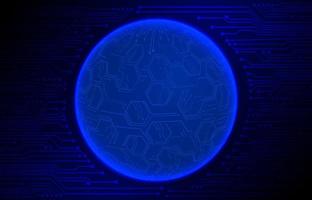 Modern Cybersecurity Technology Background with World Globe vector