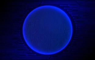 Modern Cybersecurity Technology Background with World Glove vector