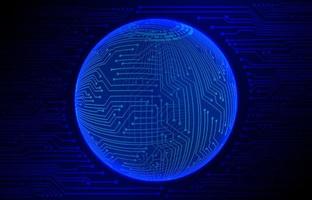 Modern Cybersecurity Technology Background with world globe vector