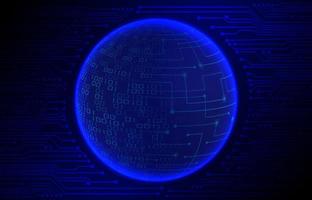 Modern Cybersecurity Technology Background with world globe vector