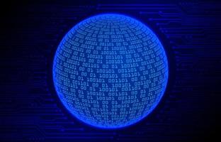 Modern Cybersecurity Technology Background with world globe vector