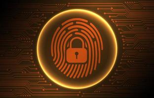 Modern Cybersecurity Technology Background with lock vector