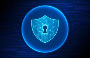 Modern Cybersecurity Technology Background with lock vector