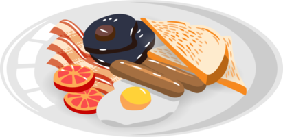 Full English Breakfast png graphic clipart design