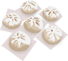 Steamed bun png graphic clipart design