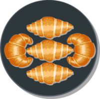 Croissant png graphic clipart design