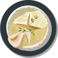 bakad Camembert png grafisk ClipArt design