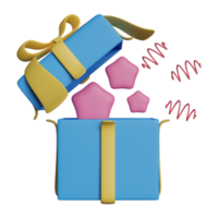 Geschenkbox 3D-Darstellung png