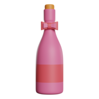 Champagne Bottle 3d Illustration png