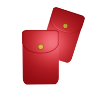 chinois Nouveau année rouge paquet isolé sur transparent Contexte 3d illustration png fichier