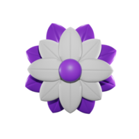 Flower isolated on transparent background 3d illustration PNG File