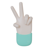 mão gesto isolado em transparente fundo 3d ilustração png