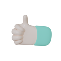 Hand Gesture Isolated on transparent background 3d illustration png