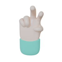 Hand Gesture on Transparent background 3d Illustration png