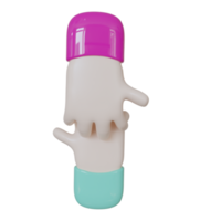 hand vänskap gest på transparent bakgrund 3d illustration png