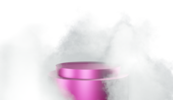 podio Prodotto Schermo con nube colorato 3d rendere isolato su trasparente sfondo png file