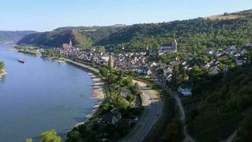 filme do a Rhine às oberwesel durante baixo água video